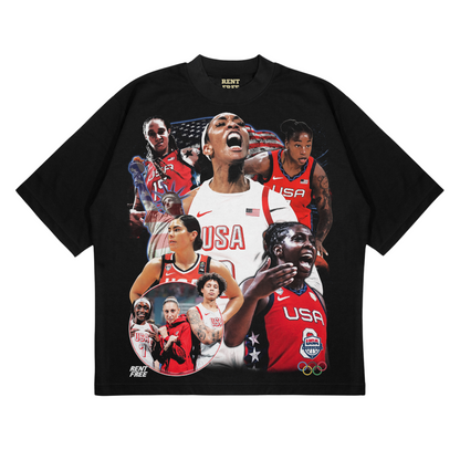 2024 Women's Olympics USA Basketball Tee